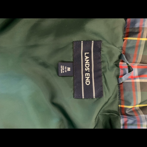 🎉 HP 🎉 Lands’ End Plaid Down Vest size M - Picture 8 of 11